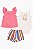 Conjunto Infantil Menina Carters 3 Peças Body Rosa Gatinho - Imagem 1
