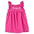 Vestido Infantil Menina Carters Pink Bordado Flor - Imagem 1