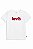 Camiseta Infantil Menino Levis Manga Curta branca Logo Vermelha - Imagem 1