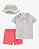 Conjunto Infantil Menino Carters 3 Peças Camisa e Chapéu Listras - Imagem 1