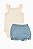 Conjunto Menina 2 Peças Carters Body Rosê Shorts Jeans Fake - Imagem 1