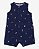 Romper Infantil Menino Carters Regata Azul Marinho Botões - Imagem 1