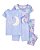 Pijama Infantil Menina Carters 4 Peças Lua Estrelas - Imagem 1