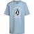 Camiseta Infantil Menino Volcom Azul Com Logo Frontal - Imagem 1