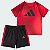 Conjunto Infantil Menino Adidas 2 Peças Camiseta Vermelha Bermuda Preta - Imagem 1