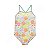 Maiô Infantil Menina Wonder Nation - Praia Flores Coloridas - Proteção Solar - Imagem 1