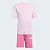 Conj Infantil Menina Adidas 2 Peças Camiseta Rosa Shorts Pink - Imagem 1