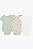 Kit com 3 Bodys Nike Off White, Verde e Bege - Imagem 1