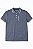 Camiseta Infantil Menino Calvin Klein Gola Polo Azul Detalhe Bege - Imagem 1