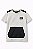 Camiseta Infantil Menino Reebok Moletinho Cinza Bolso Frontal Preto - Imagem 1
