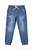 CALÇA JEANS INFANTIL MENINO STITCH STONE AZUL CORDÃO - Imagem 1