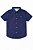 CAMISA INFANTIL MENINO STITCH STONE AZUL MARINHO BOTÕES - Imagem 1