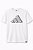 CAMISETA INFANTIL MENINO ADIDAS DRY FIT BRANCA LOGO BEGE E AZUL - Imagem 1