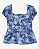 BATA INFANTIL MENINA OSHKOSH AZUL FLORAL - Imagem 1