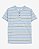CAMISETA INFANTIL MENINO CARTERS MANGA CURTA LISTRAS AZUL BOTÃO - Imagem 2