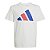 CAMISETA INFANTIL ADIDAS BRANCA LOGO COLORIDA BÁSICA - IMPORTADA - Imagem 2