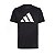 CAMISETA INFANTIL ADIDAS PRETA LOGO BRANCA BÁSICA - Imagem 2