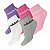 MEIA INFANTIL MENINA ADIDAS 5 PARES ROSA LILÁS - Imagem 1