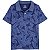 CAMISETA INFANTIL MENINO CARTERS GOLA POLO AZUL FOLHAS - Imagem 1