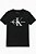CAMISETA INFANTIL MENINO CALVIN KLEIN MANGA CURTA PRETA LOGO PRATA - Imagem 1