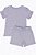 CONJUNTO MENINA 2 PEÇAS PEKKLE CAMISETA LILÁS BORBOLETA COM SHORTS - Imagem 1