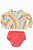CONJUNTO WONDER NATION MENINA PRAIA - 2 PEÇAS CAMISETA LISTRAS COM FRALDA - IMPORTADO - Imagem 1