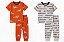 PIJAMA INFANTIL MENINO CARTERS 4 PEÇAS LARANJA FOGUETE - Imagem 1