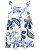 ROMPER INFANTIL MENINA CARTERS BRANCO ALÇA FLORAL AZUL - Imagem 1