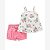 CONJUNTO INFANTIL MENINA CARTERS 2 PEÇAS BATA FLORAL SHORTS PINK - Imagem 1