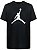 CAMISETA MANGA CURTA MENINO AIR JORDAN PRETA LOGO BRANCA - Imagem 1