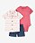 CONJUNTO INFANTIL MENINO CARTERS 3 PEÇAS CAMISA LISTRADA COM BERMUDA - Imagem 1