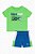 CONJUNTO 2 PEÇAS MENINO REEBOK CAMISETA VERDE E BERMUDA AZUL - Imagem 1