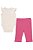 CONJUNTO INFANTIL MENINA GAP BODY ROSA COM CAÇA BORDÔ - Imagem 1