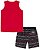 CONJUNTO INFANTIL MENINO CALVIN KLEIN REGATA VERMELHA + BERMUDA PRETA - Imagem 2
