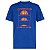 CAMISETA INFANTIL MENINO ADIDAS AZUL DRY FIT ESTAMPA LARANJA - Imagem 1