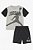 CONJUNTO INFANTIL MENINO AIR JORDAN CAMISETA CINZA + BERMUDA PRETA DRY FIT - Imagem 1
