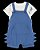 CONJUNTO INFANTIL MENINO CARTER?S JARDINEIRA AZUL + CAMISETA DINOS - Imagem 1
