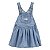 VESTIDO JEANS INFANTIL MENINA OSHKOSH AZUL FLORES - Imagem 1