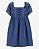 VESTIDO INFANTIL MENINA OSHKOSH JEANS AZUL FRANZIDO - Imagem 2
