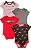 KIT 4 BODYS PUMA MANGA CURTA PRETO E VERMELHO ? MENINO - Imagem 1