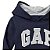 ROUPA INFANTIL GAP BLUSA MOLETOM AZUL MARINHO GORRO LOGO CINZA - Imagem 4
