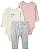 CONJUNTO INFANTIL MENINA CARTER?S 3 PEÇAS BODY RATINHA CALÇA CASACO - Imagem 1