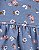 MACACÃO INFANTIL MENINA CARTERS ALGODÃO AZUL FLORES - Imagem 2