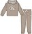 CONJUNTO INFANTIL MENINA 2 PEÇAS CALVIN KLEIN BEGE BLUSA E CALÇA - Imagem 1