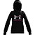 MOLETOM INFANTIL UNDER ARMOUR PRETO LOGO ROSA MENINA ORIGINAL - Imagem 1