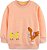 BLUSA MOLETOM INFANTIL MENINA LITTLE ? LARANJA COM GALINHA - Imagem 1