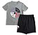 CONJUNTO INFANTIL CONVERSE CAMISETA CINZA ? 2 PEÇAS - Imagem 1