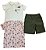 CONJUNTO BEARPAW 3 PEÇAS INFANTIL COM BERMUDA VERDE MENINO - Imagem 1