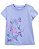 CAMISETA INFANTIL MENINA CARTERS AZUL SEREIA MANGA CURTA - Imagem 2