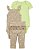 CONJUNTO INFANTIL MENINA CARTERS 3 PEÇAS BODY NEON FLORES - Imagem 1
